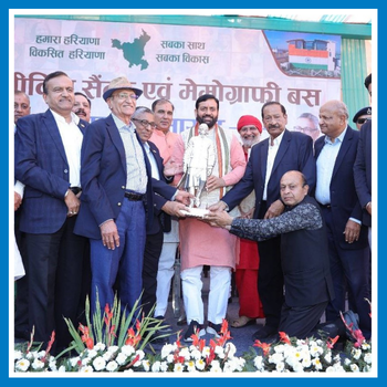 CM Shri Nayab Singh Saini inaugurated LPS Bossard's Machining Centre and Mammography Bus for women.